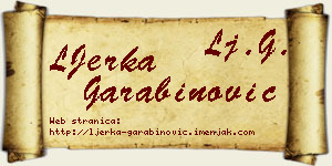 LJerka Garabinović vizit kartica